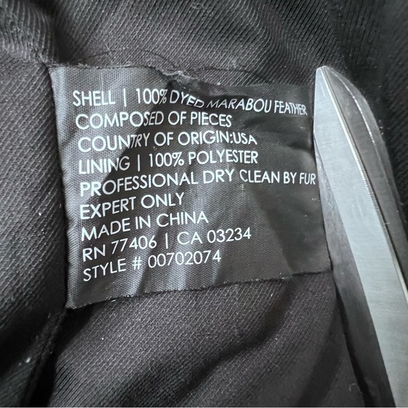 Club Monaco Black Marabou Feather Vest Size Small - Picture 14 of 16